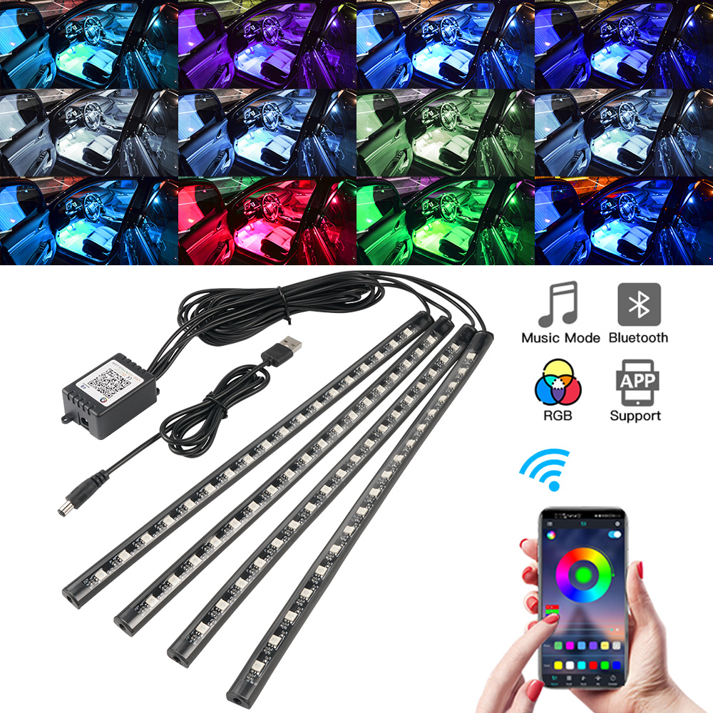 Rgb Hub Sync - นีออน LED ภายในรถ APP เพลงรีโมทคอนโทรล RGB