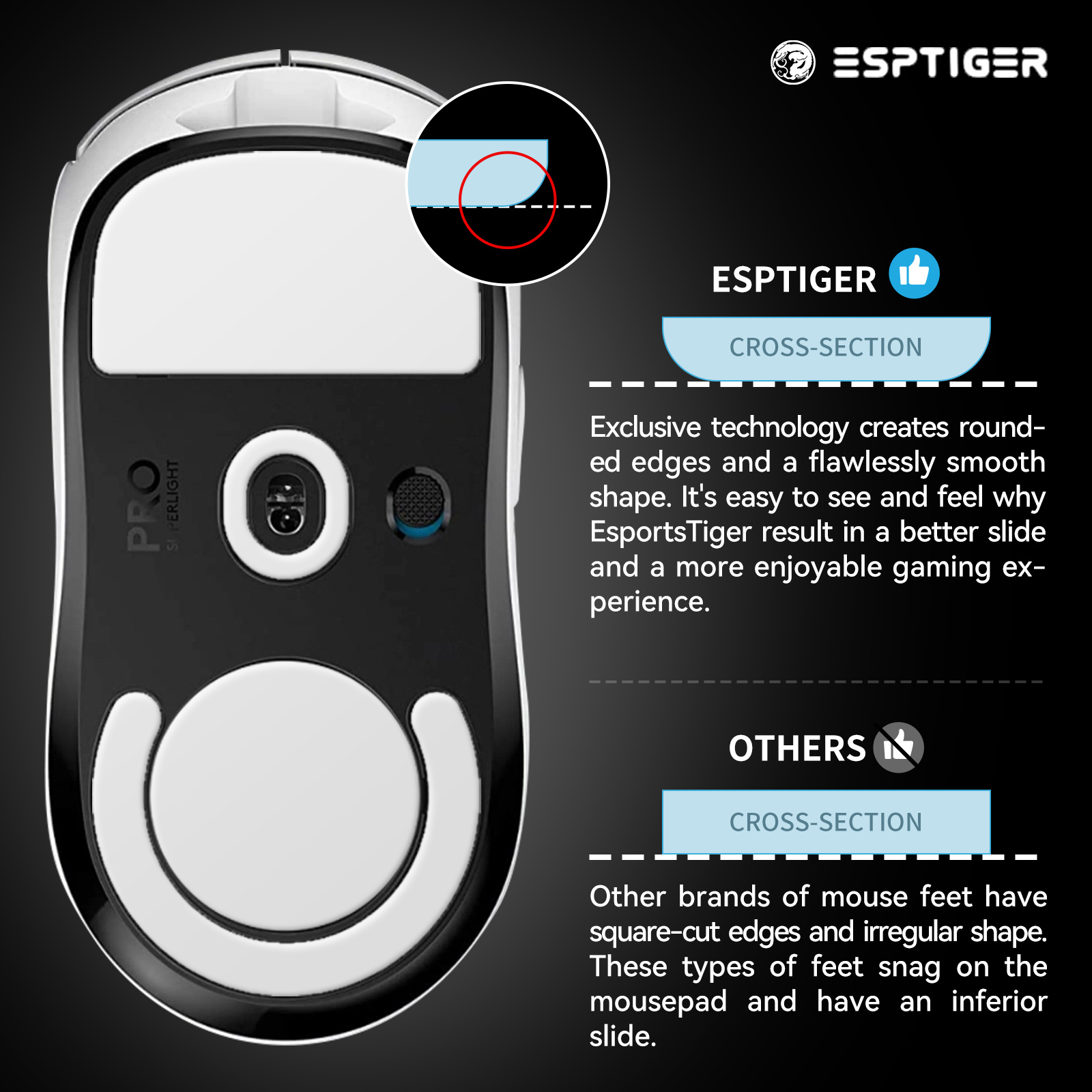 1 แพ็ค EspTiger ICE V2 เมาส์สำ - Logitech Mouse G Pro X Superlight บทวิจารณ์และราคา
