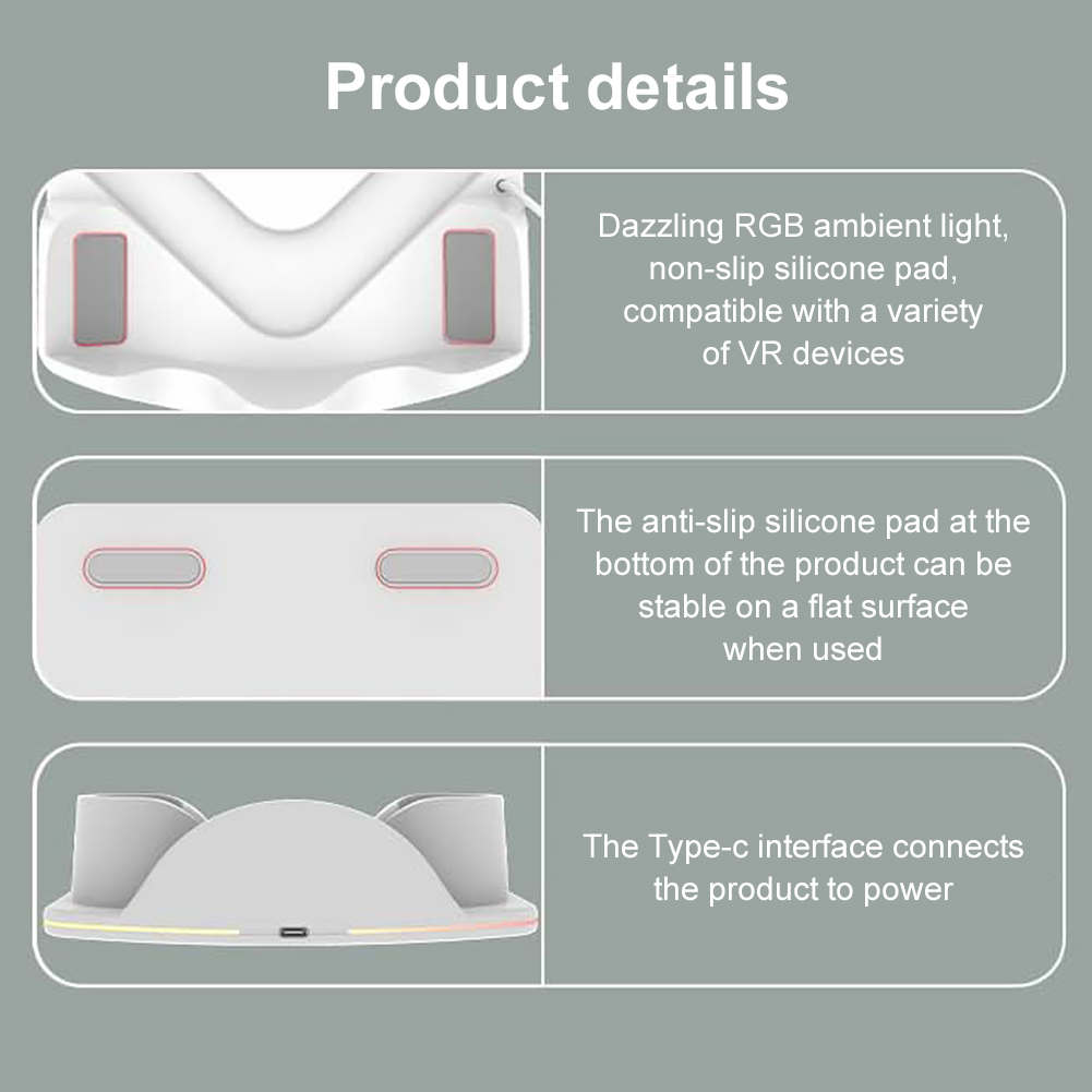 แท่นชาร์จสำหรับ Meta Quest 3S  - Headset Stand Rgb บทวิจารณ์และราคา