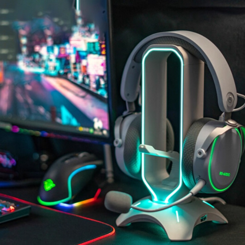 ขาตั้งหูฟัง RGB พร้อมที่ยึดสาย - Headset Stand Rgb บทวิจารณ์และราคา