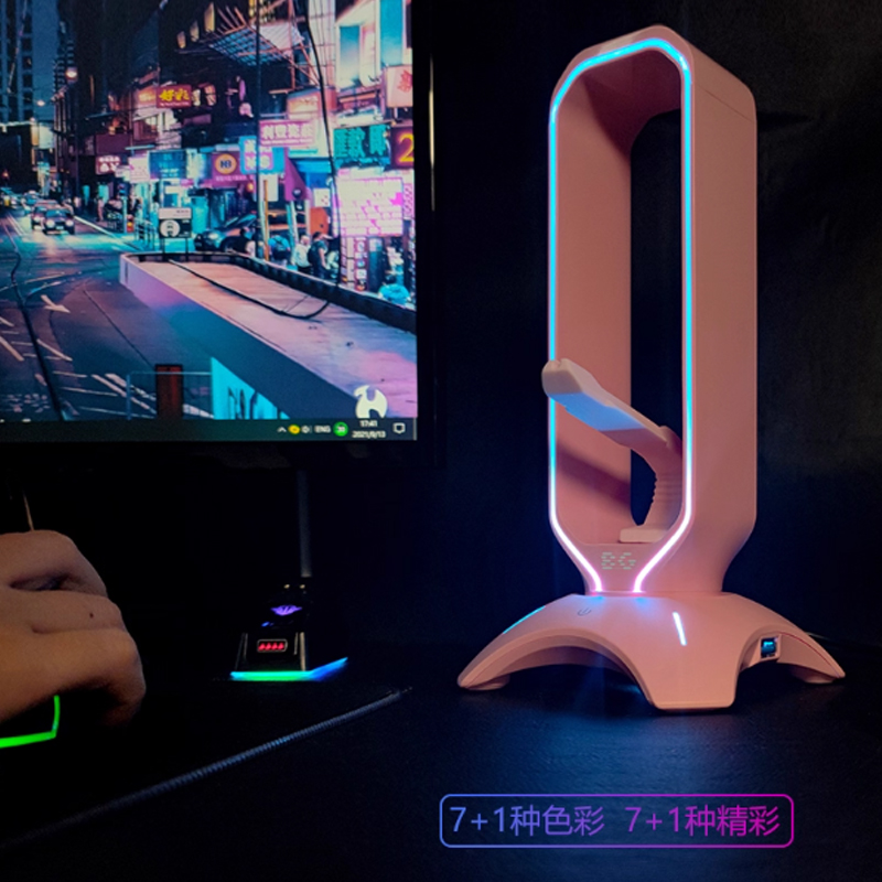 ขาตั้งหูฟัง RGB พร้อมที่ยึดสาย - Headset Stand Rgb บทวิจารณ์และราคา
