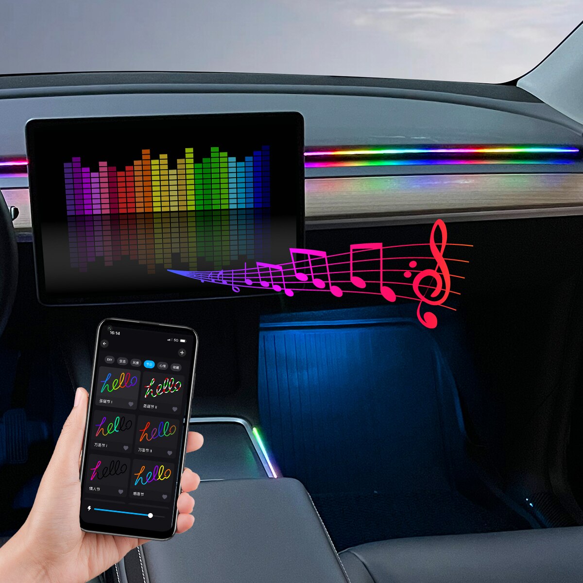 ไฟ LED สร้างบรรยากาศแบบ USB 64 - Rgb Hub Sync บทวิจารณ์และราคา