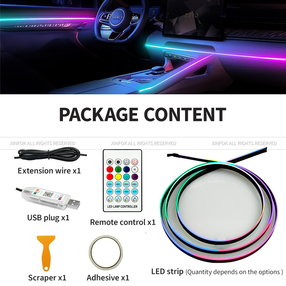 ไฟ LED แถบอะคริลิคในรถยนต์ 140 - Rgb Hub Sync บทวิจารณ์และราคา