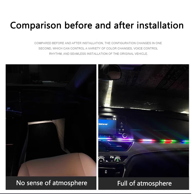 สีสัน LED ภายในรถซ่อน App รีโม - Rgb Hub Sync บทวิจารณ์และราคา