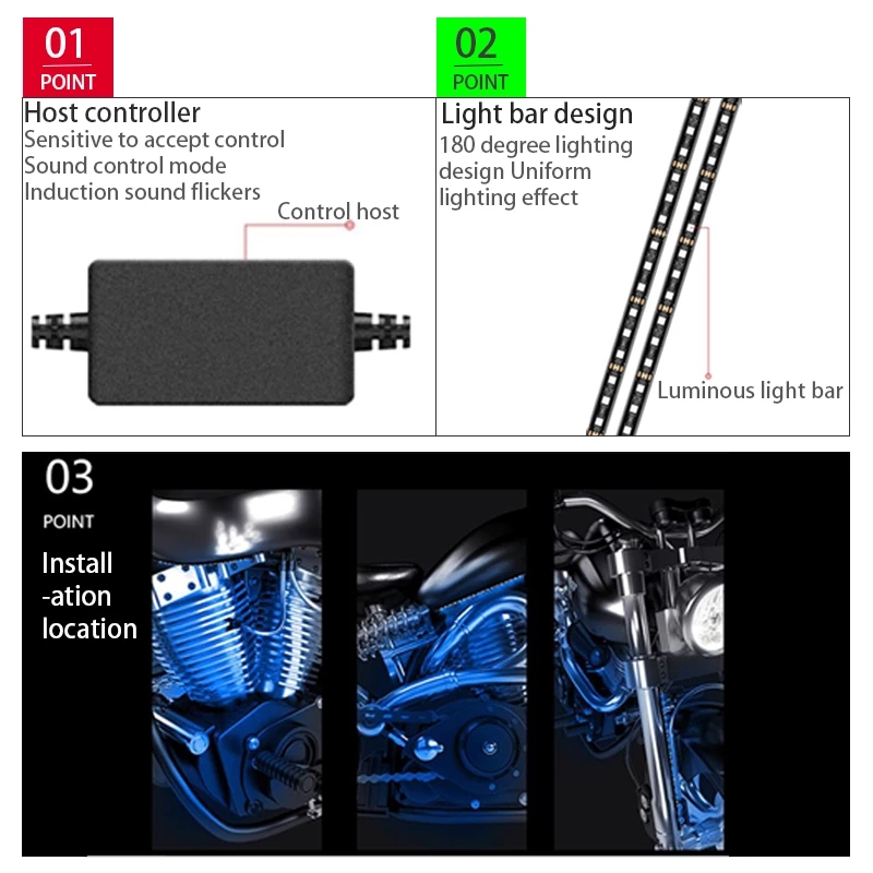 LED รถจักรยานยนต์ตกแต่ง Ambien - Rgb Hub Sync บทวิจารณ์และราคา
